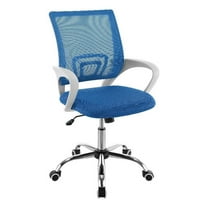 Felton Upholstered Adjustable Home Office Desk Chair Blue