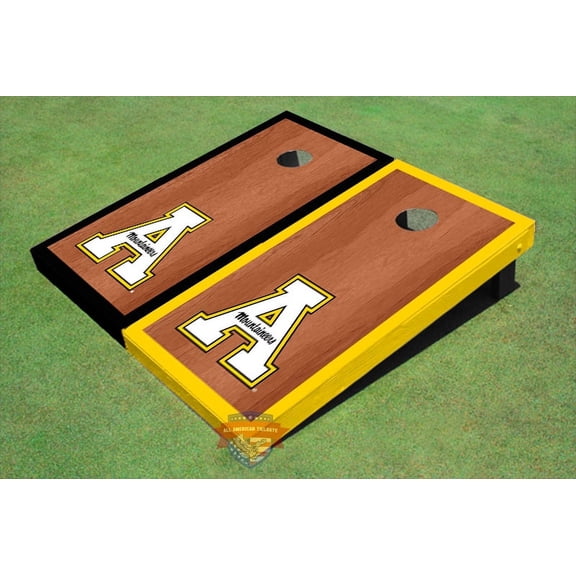 Appalachian State University "A" Rosewood Alternating Border Cornhole Boards
