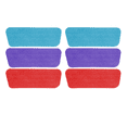 thumbnail image 1 of 6 Pack Chiffons de Remplacement pour Tête de Vadrouille Absorbants Accessoires de Nettoyage Ménager (Violet, Rouge, Bleu), 1 of 5