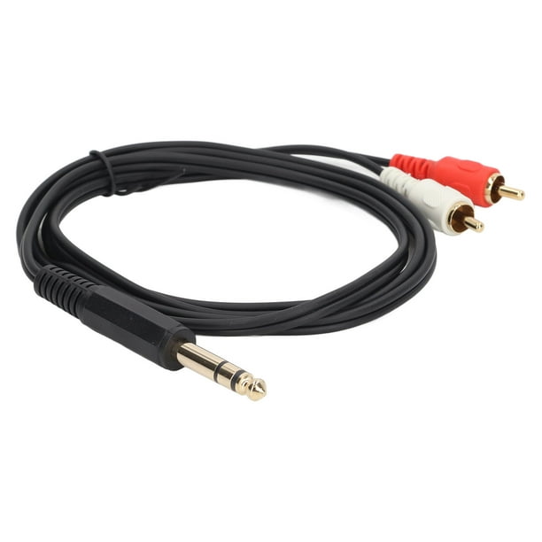 Cable RCA macho a macho, cable divisor de audio de 6,35 mm a 2 RCA, cable RCA estéreo, integración perfecta