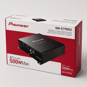 Pioneer GM-E190X2 2-Channel Bridgeable Car Amplifier, 500W Max Power, Class AB, HPF/LPF & Bass Boost