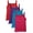 Red Coral, Purple, Turquoise, Fuchsia, variant on Girls' Cotton Camisole Tank Top Undershirt (Multipack)