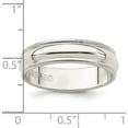 thumbnail image 3 of Sterling Silver Ss 5mm Half Round Milgrain Size 12.5 Band Made In United States qwm050-12.5, 3 of 5