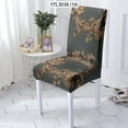 thumbnail image 3 of Funda de estilo de elementos europeos para silla de comedor, cubierta con patrón de flores para muebles de comedor, fundas para sillas para el hogar Stuhlbezug, 3 of 5