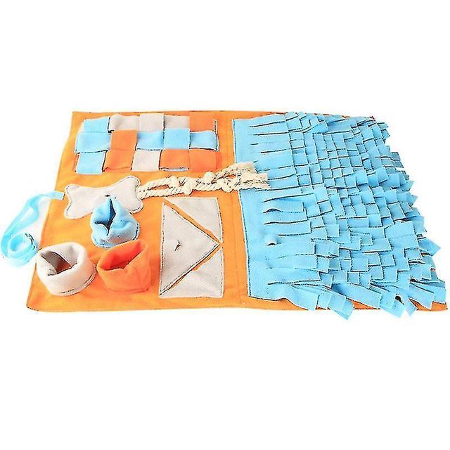 Manta de juego de entrenamiento de comida lenta para aliviar el estrés y la resistencia a las mordeduras de perro (naranja)
