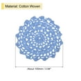 thumbnail image 2 of Fabric Coasters, 4pack 4" - Cotton Woven Crochet Doilies, Lace Embroidery Cup Mat with Floral Pattern (Blue), 2 of 5