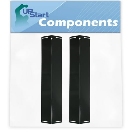 2-Pack BBQ Grill Heat Shield Plate Tent Replacement Parts for Grill Chef BM616 - Compatible Barbeque Porcelain Steel Flame Tamer, Guard, Deflector, Flavorizer Bar, Vaporizer Bar, Burner Cover 16 1/2"