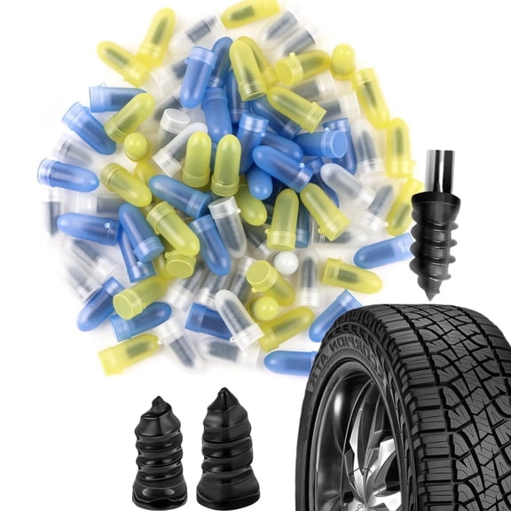 30 Pcs Tire Repair Rubber Nails, Reliable Screw in Tire Repair Plugs , Tire Repair Screws, Tire Plugs Screw for Car,Truck
