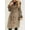 Brown, variant on Women's Wool Pea Coat Belted Faux Fur Trim Warm Winter Outerwear