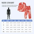 thumbnail image 4 of Mens Pajamas Set - Beef Steaks Comfy Long Sleeve Button Up Pajama Sets for Men 2 Piece, Soft Sleepwear Nightwear Pjs Lounge Sets for Men with Pockets, 4 of 5