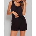 thumbnail image 5 of SMZ Womens Sleeveless Pajamas Set Casual Sleepwear Soft Pj Sets Tank Top and Shorts 2 Piece Loungewear for Summer, 5 of 6