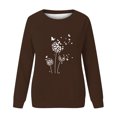thumbnail image 4 of Sweat à Capuche Mode pour Femmes 2023 Manches Longues Col Rond Imprimé Chandail en Molleton Blouse 50 % de Réduction Costumes Halloween/noël, 4 of 4