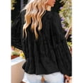 thumbnail image 1 of Blusa de manga larga con cuello redondo, blusa de manga larga con volantes redondos, blusa de manga larga, calidad superior, 1 of 6