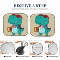 thumbnail image 6 of Kll Cool Dino Playing Skateboard Windshield Sun Shade 2-Piece Foldable Car Front Window Sunshade For Most Sedans Suv Truck- Large, 6 of 7