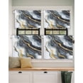 thumbnail image 2 of Abstract Art Marble Texture Short Blackout Curtains 36 Inch Long Black Gold Gradient Modern Art Rod Pocket Kitchen Curtains, 2 Panels Thermal Insulated Room Darkening Drapes for Bedroom, 42"W x 36"L, 2 of 5