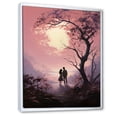 thumbnail image 2 of Designart "love Couple At Pink Sunset" Romantic Landscape Floater Framed Canvas Print, 2 of 7