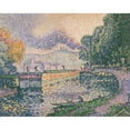 thumbnail image 3 of Paul Signac 18x15 Black Modern Framed Museum Art Print Titled - The Tugboat, Canal in Samois (1901), 3 of 5