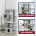 thumbnail image 6 of TRIXIE Anna Plush & Sisal 50" Cat Tree Scratching Posts Condos Hammocks Perches Cat Toy, Gray, 6 of 8
