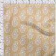 thumbnail image 4 of oneOone Cotton Poplin Twill Light Beige Fabric Asian Paisley Sewing Material Print Fabric By The Yard 56 Inch Wide, 4 of 5