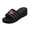 Pink_012, variant on Domuza Women’s Rhinestone Strip & Gold Heart Decor Wedge Slide Sandals, Ribbed Fabric Wide Strap Open Toe Platform Slip On Summer Casual Slides Silver 9(EU-42)