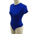 thumbnail image 4 of Aayomet Bodycon Jumpsuit For Women Women Short-sleeved Solid Jumpsuit Basic Nightclub Bodysuits Clothes,bule L, 4 of 5