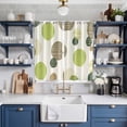 thumbnail image 2 of Abstract Geometric Kitchen Curtains Window Panels, Farmhouse Vintage Polka Dot Green Insulated Window Treatment Curtain, Grommet Curtains for Bedroom/Living Room/Bathroom, 2 Piece 42"Wx63"L, 2 of 8