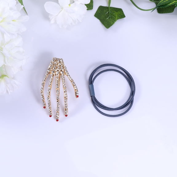 Toyvian 1Set Hand Hair Clips Alloy Red Clothing Attachment Women