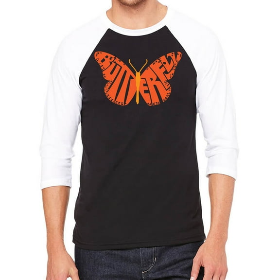 Butterfly - Men's Raglan Baseball Word Art T-Shirt