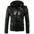thumbnail image 5 of Noora Mens Hooded Leather Jacket Black Fitted Stylish Sports Real Black Color Leather Jacket WA530, 5 of 10
