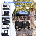 thumbnail image 6 of Tripland Wagon Stroller for 2 Kids,Baby Stroller Wagon with Storage Shelf,Push & Pull Handle,Black, 6 of 11