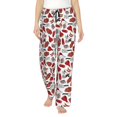 thumbnail image 1 of Bingfone Red Food Pattern Pajamas for Women,Pajama Pants with Pockets-Small, 1 of 6
