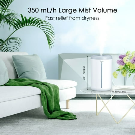 

Humidifiers for Bedroom Large Room Won t Leak 4.5L Top Fill Cool Mist Last 60 Hours Air humidifier and Diffuser 2 In 1 Easy to Clean Super Quiet for Living Room Office