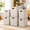 Light grey-4XL+2L, variant on Light Grey 4M+2S Plastic Storage Bins with Lids for Home Organization