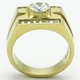 thumbnail image 3 of Luxe Jewelry Designs Men's IP Gold Plated Stainless Steel Ring with Round Cubic Zirconia - Size 12, 3 of 4