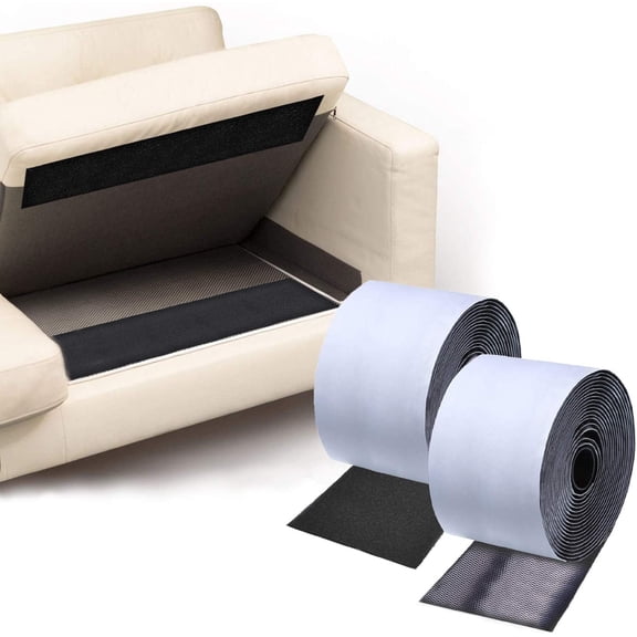 Couch Cushion Non Slip Pads to Keep Couch Cushions from Sliding, Hook and Loop Tape with Adhesive for Smooth Surfaces, 2m Long and 11cm Wide