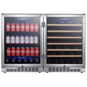 Edgestar CWBV14253 48" Wide 53 Bottle 142 Can Built-In Side-By-Side Wine And Beverage