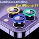 thumbnail image 2 of Lente de cristal luminosa para iPhone 14 Pro Max 13 12 Pro Max, Protector de cámara, anillo de cristal de Metal para iPhone 14 Plus 14pro, cubierta de lente, 2 of 4