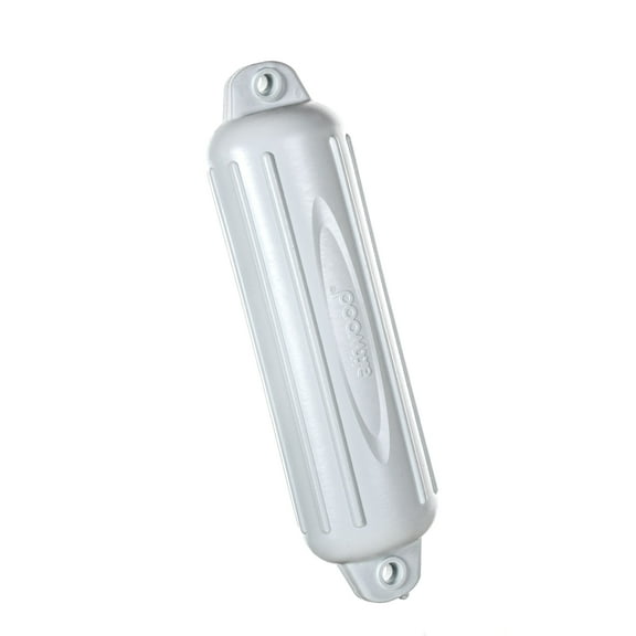 Attwood 9356D1 SoftSide UV-Resistant Marine Boat Fender, White, 6-Inch x 24-Inch