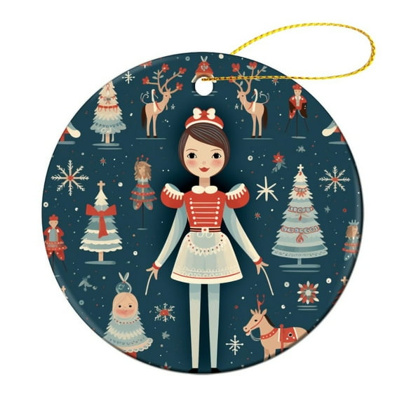 Ceramics Ornaments Nutcracker Ballet Personalized Christmas Ornament The Nutcracker Ballet Funny Commemorative Ornaments & Gift Merry Xmas for Family & Friends