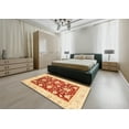 thumbnail image 5 of Ahgly Company Machine Washable Indoor Rectangle Abstract Orange Red Area Rugs, 5' x 8', 5 of 7