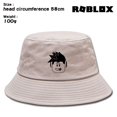 thumbnail image 1 of ROBLOX-Sombrero de pescador con estampado de dibujos animados para hombre y mujer, protector solar informal para exteriores, sombrilla, literatura y arte japoneses, combina con todo, 1 of 4