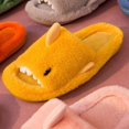 thumbnail image 4 of ZHAOCHENG Pantuflas de algodón con punta abierta y diseño de tiburón para mujer, para el hogar, para invierno, suaves, de felpa, unisex, 42-43, 4 of 5