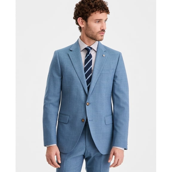 Ted Baker Mens Modern fit Wool Suit Jacket Blazer 40 R Light Blue Solid