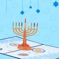 thumbnail image 3 of Felicitación Chanukah Vela Candelabro Tarjeta De Felicitación Impresión En Color Año Nuevo Judío Tradición Navideña Tarjeta De Bendición Para La Oficina Del Partido 3D Pop Up Tarjeta Serendint HA020435-00, 3 of 7