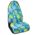 thumbnail image 2 of POLERO Car Seat Towel Waterproof Warp Kitted Terry Cloth, Compatible with Truck Seat Van, for Sedan Cars Vans, Tropical Palm Leaf Pattern, 2 of 9