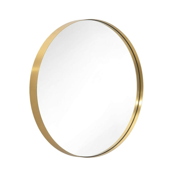 Andy Star Round Wall Mirror, 24 inch Gold Circle Mirror for 