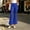 Blue, variant on Women Solid Suits Mini Flare Full Length Pants High Waist Slim Casual Trousers with Side Slit and Side Pockets
