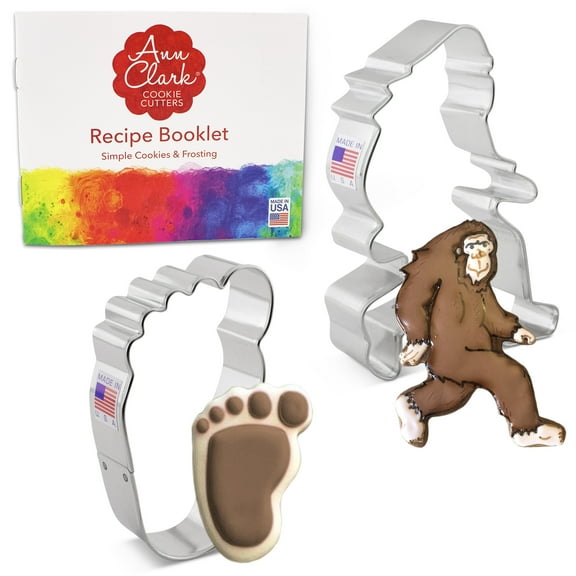 Ann Clark Bigfoot Sasquatch Cookie Cutter Set, 2-Piece, Made in USA