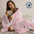 thumbnail image 3 of Pink Christmas Snowflakes Throw Blankets, White Winter Snow Soft Fleece Blanket Decorative for Home Sofa Couch Chair Living Bedroom, 60x80 inches,, 3 of 8