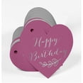 thumbnail image 3 of Inkdotpot 50 Pack Happy Birthday Favor Paper Tag Craft Real Silver Foil Hang Tag, 3 of 6